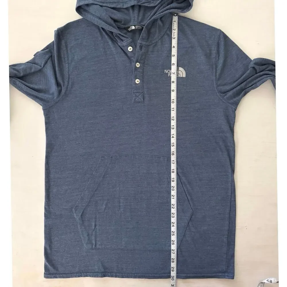 The North Face Lightweight Hooded Henley Mens Size L Pocket Layer Casual Outdoor